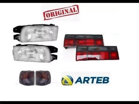 Kit Lanterna Farol Pisca Farol De Milha Arteb Gol Quadrado Saveiro