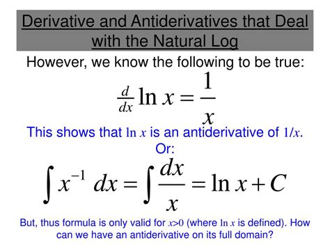 PPT - Integrals of Exponential and Logarithmic Functions PowerPoint ...