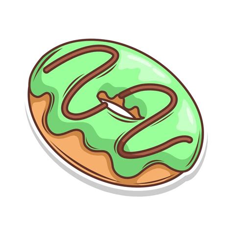 Premium Vector Delicious Donut Vector Hand Draw Illustration