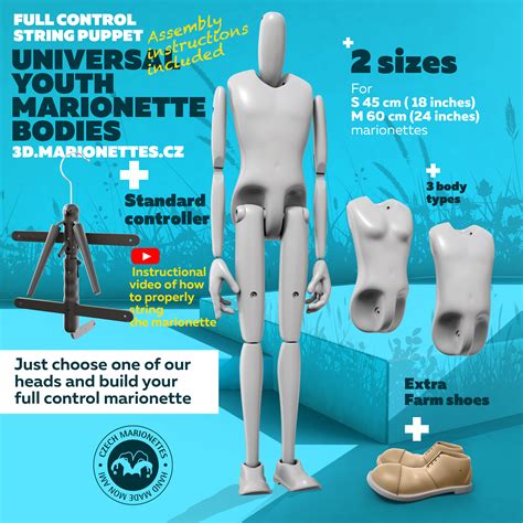 D File Youth Marionette Full Control Body Ver D Printable