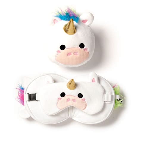 Unicorn Plush Travel Pillow & Eye Mask – Royal Armouries Museum Shop