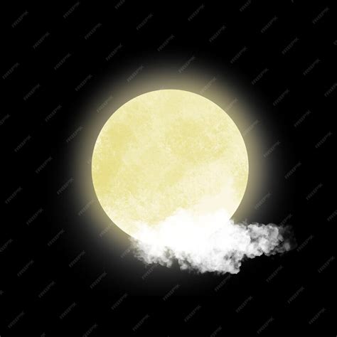 Premium Vector Full Moon Glow Illustration Material
