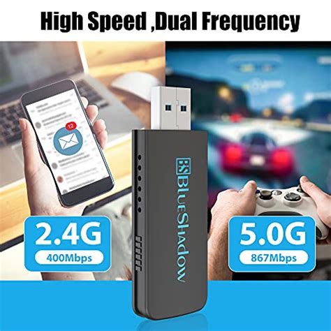 Blueshadow Usb Wifi Adapter Gaming Wifi Adapter For Desktop Pc Dual