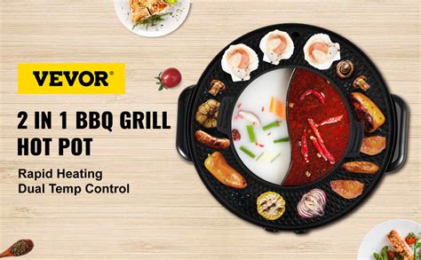 Vevor In Elektrischer Hot Pot Grill W W Elektrogrill Und Hotpot Grill F R