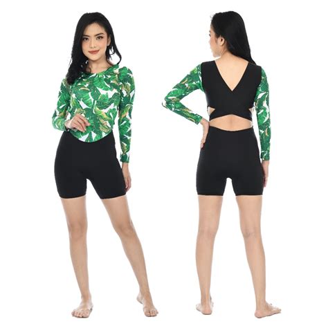Jual Baju Renang Wanita Dewasa Set Bikini Tangan Panjang Lapis Bh Shopee Indonesia