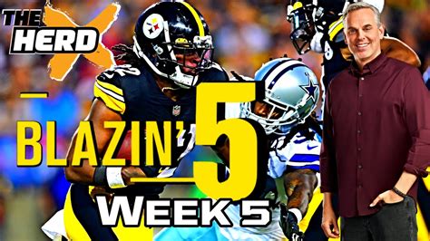 Blazin Five Colin Cowherd Gives His 5 Best NFL Bets For Week 5 Oct