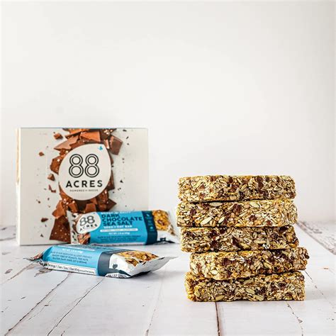 88 Acres Dark Chocolate Sea Salt Granola Bars - Gluten-Free Nut-Free