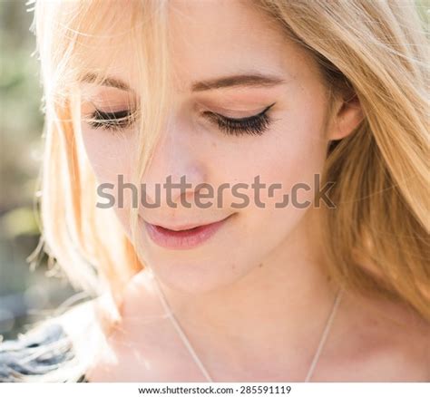 Cute Blonde Woman Portrait Stock Photo Shutterstock
