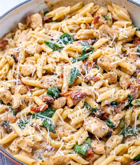 Creamy Tuscan Chicken Pasta Healthy Fitness Meals