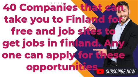 Hurry And Apply For Jobs In Finland With These Massive Companies