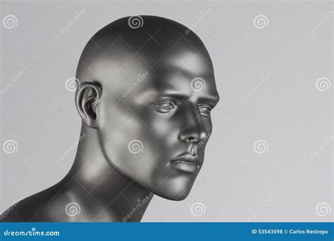 Mannequin Head Head Of A White Mannequin At Store Background Stock ...