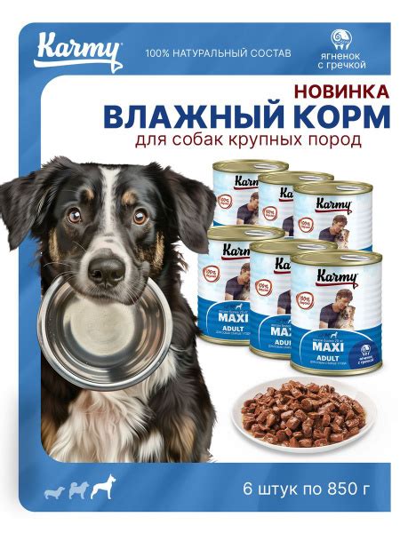 KARMY MAXI Adult консервированный корм для взр собак кр пород с ...