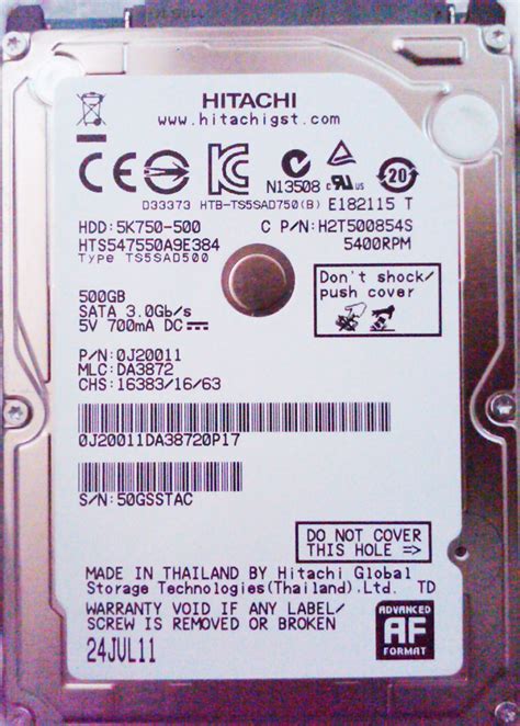 Ổ cứng Laptop HITACHI 1TB, 7200rpm, 8MB Cache