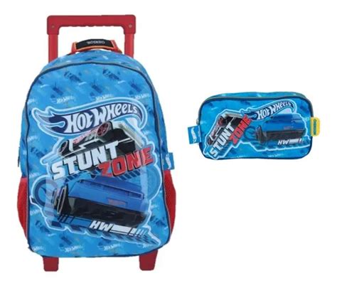 Kit De Mochila Y Lapicera Hot Wheels Primaria Vs Env O Gratis