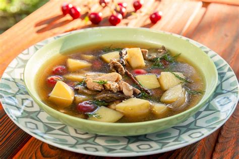 Грибна юшка з вишнями - оригінальний рецепт Євгена Клопотенка