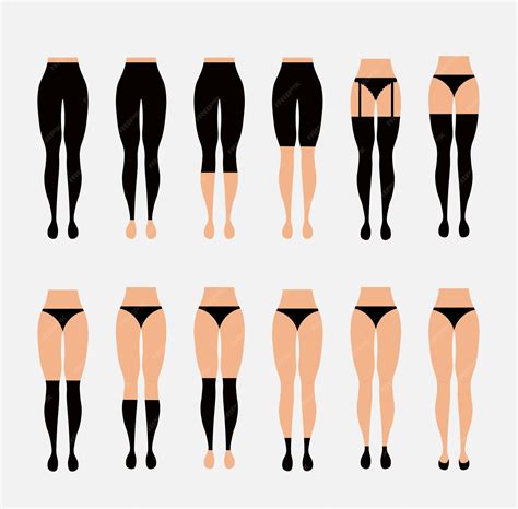 Premium Vector | Different types of women's socks tights and stockings