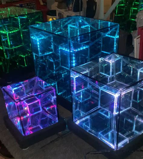 Tesseract Hypercube Infinity Mirror Art Sculpture Made To Order