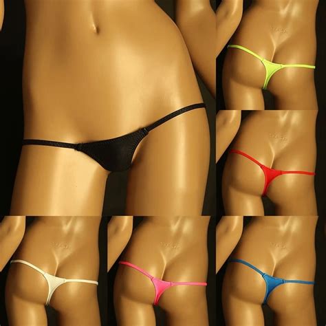 Sous V Tements Sexy String String Culotte Soie Glace Lingerie Slips Blanc S Xl Eur