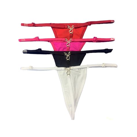 Kit 5 Calcinha Lingerie Fio Dental PLAYBOY Tanga Sexy Shopee Brasil