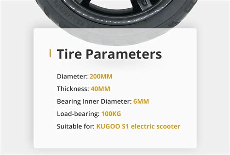 Pneumatic Tire For Kugoo S Including Hub Black Geekmaxi