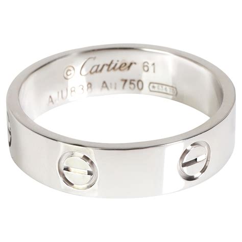 Cartier 18 Karat White Gold 8 Diamond Love Ring For Sale At 1stdibs
