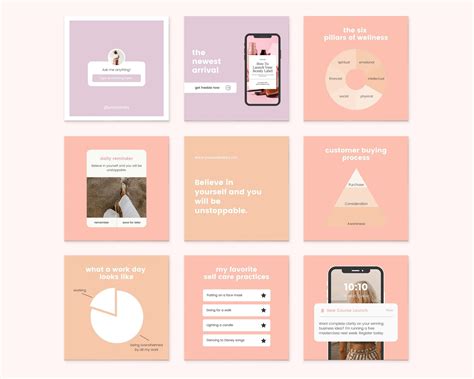 Instagram Template Instagram Templates Entrepreneur Social Etsy