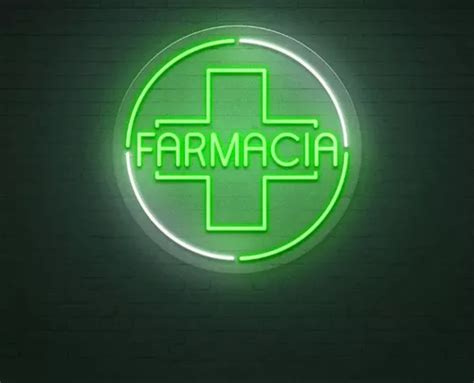 Letrero Led Neon Farmacia Tienda 40 40cm Luminoso Cuotas sin interés