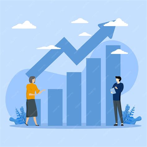 Premium Vector | Financial growth trend concept, discussing business