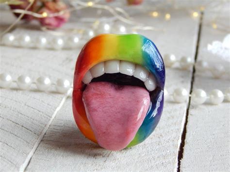 Gay Pride Pin Rainbow Lips Pin Colorful Lips Brooch Gay Pride Etsy