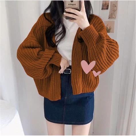 Jual TFS Cardigan Outer Rajut Hazel Oversize Bigsize OOTD Jumbo