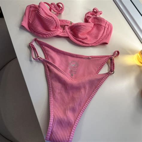 Piece Pink Bikini Depop
