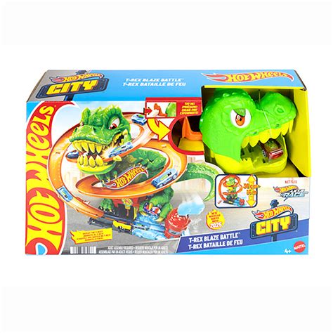 Pista Hot Wheels City Batalha T Rex Blaze Jbm Mattel Dor Mi Brinquedos As Melhores Marcas