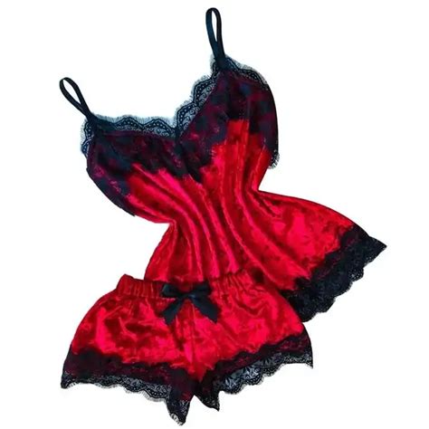 Sexy Lingerie Set Velvet Sleepwear Women S Pajama Set Sexy Temptation Babydoll Nightwear Cute