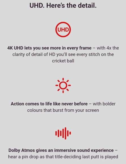 Sky Sports Ultra Hd Uhd Via Virgin Media O2 £3 Per Month For 18