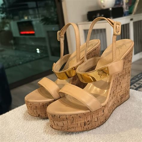 Guiseppe Zanotti Shoes Nude Gold Giuseppe Zanotti Wedges Poshmark