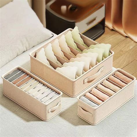 Foldable Underwear Organizer Cabinets Drawer Underwear Storage Box Hard