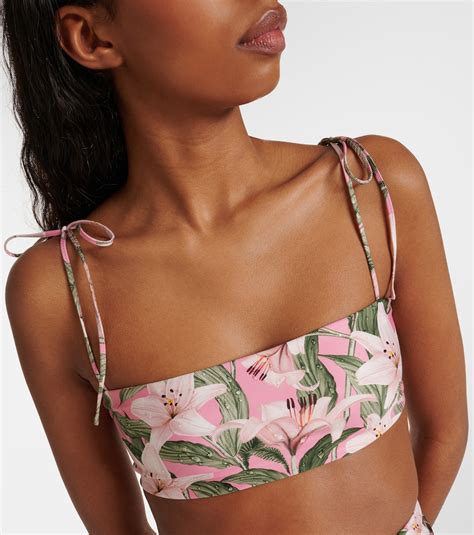 Primavera Floral Bikini Top In Pink Agua By Agua Bendita Mytheresa