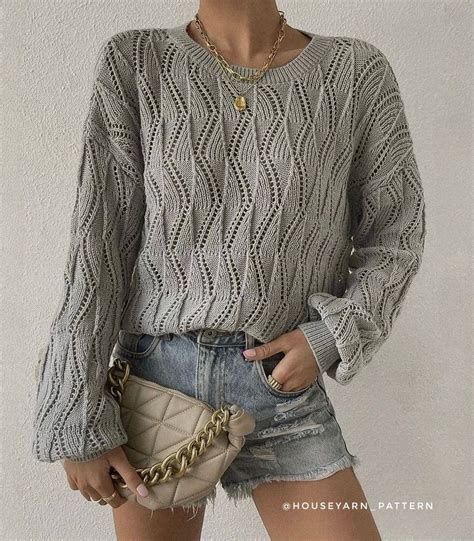 61 женский свитер оверсайз спицами — с ОПИСАНИЕМ