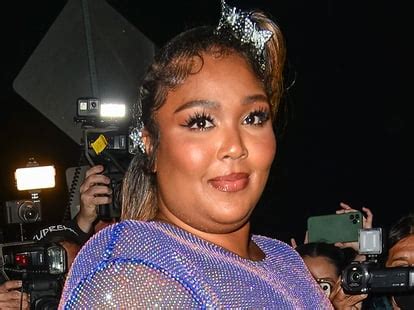 Lizzo Wears Fishnet Naked Dress To Cardi B S Birthday Party Popsugar Fashion