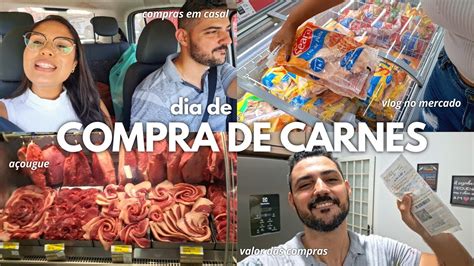 COMPRA DE CARNES PARA O MÊS Vlog no mercado organização das compras e