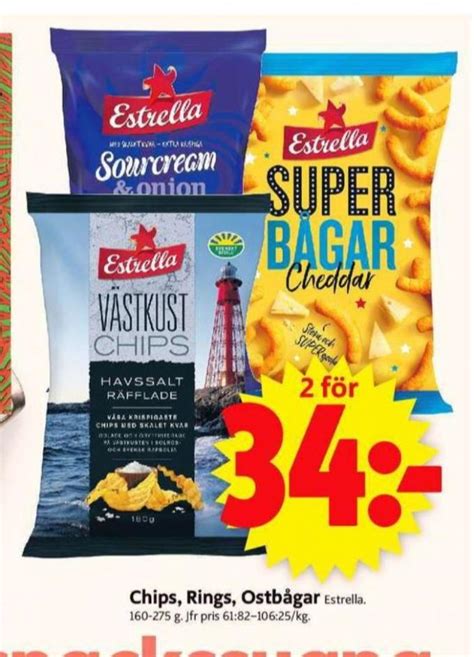 Estrella, Chips, ICA Supermarket maj 2022