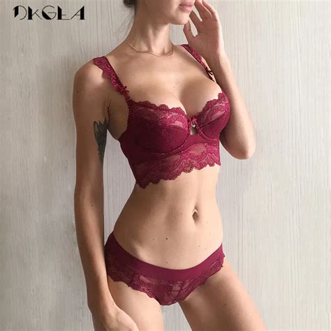 Aliexpress Buy New Lace Lingerie Sets Plus Size 36 38 40 Ultrathin Sexy Underwear Set
