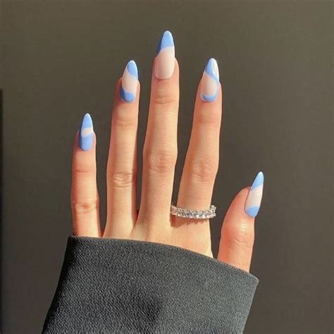 This Year S Hottest Trend 50 Blue And White Nails For Inspiration