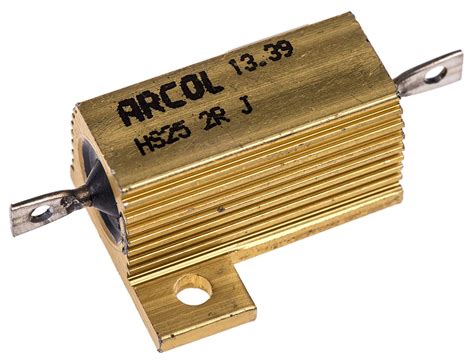 Arcol, 2Ω 25W Wire Wound Chassis Mount Resistor HS25 2R J ±5% | RS