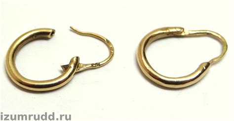 Антикварные серьги калачи из золота 56 пробы