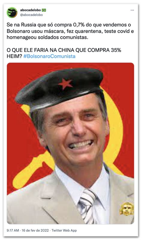 Bolsonaro é chamado de comunista em memes