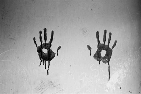 Premium Photo Hand Prints On Wall