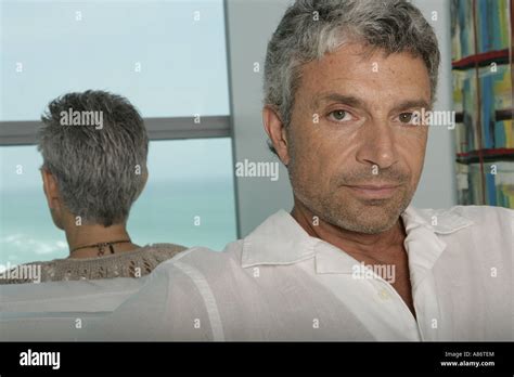 Mature Man Facing Camera Stock Photo Alamy