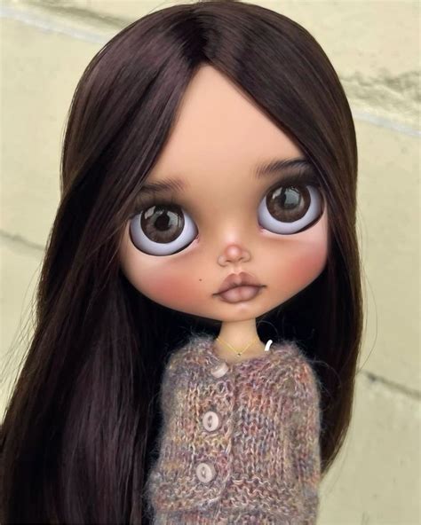 Blythe Doll Brunette Brown Eyes Blythe Dolls Brown Straight Hair Brown Eyes Black Hair