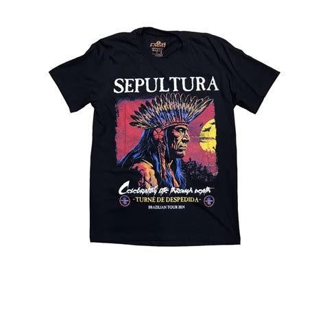 Camiseta Sepultura Turnê Despedida Blusa Adulto Unissex Banda de Rock